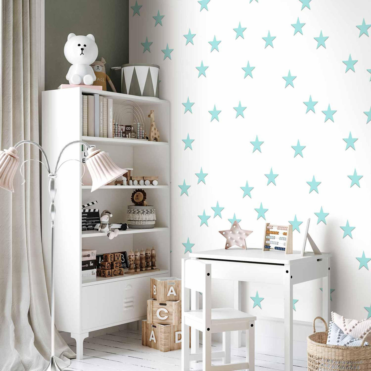 Tapete - Stars - Aquamarine