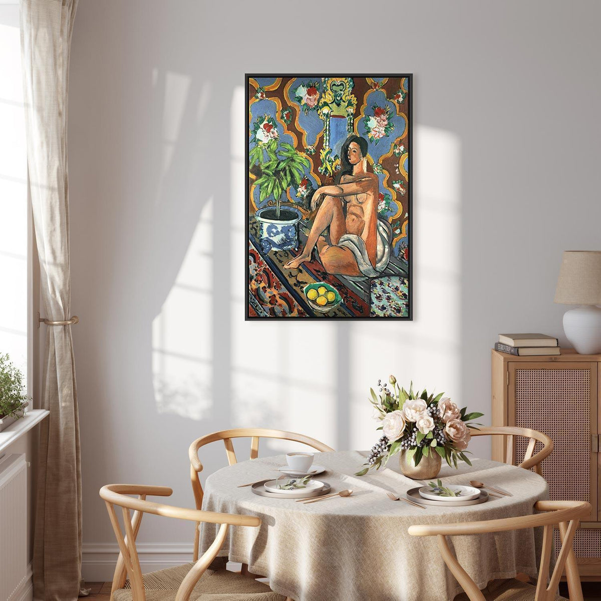 Leinwandbild - Henri Matisse – Decorative Figure on Ornamental Ground
