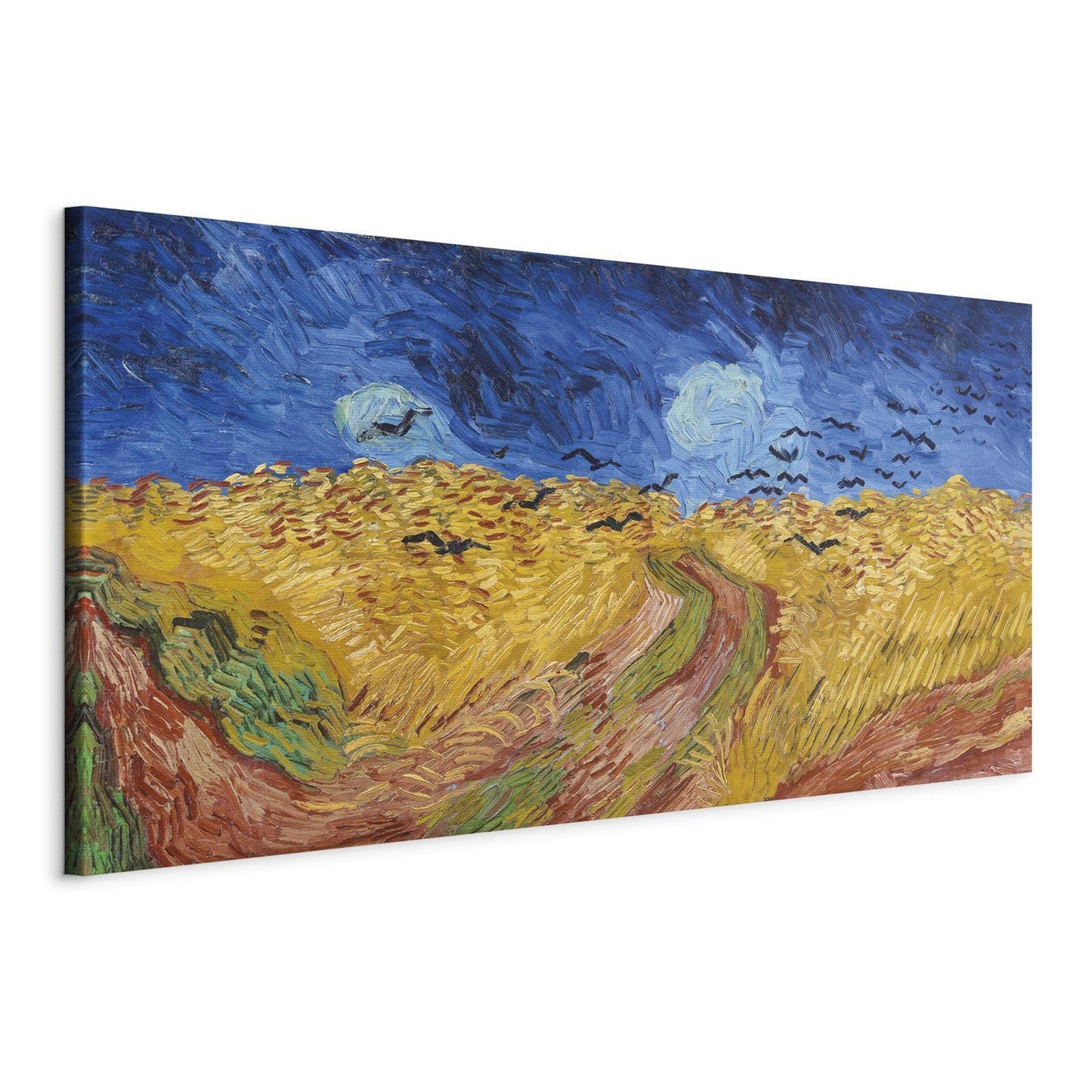 Leinwandbild - Wheatfield With Crows Artgeist