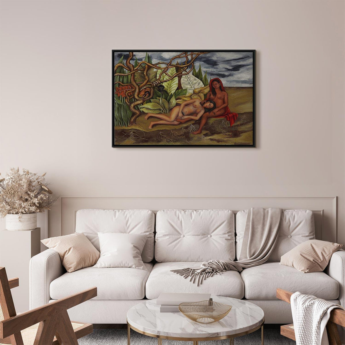 Leinwandbild - Frida Kahlo – Two Nudes in a Forest (The Earth Itself)