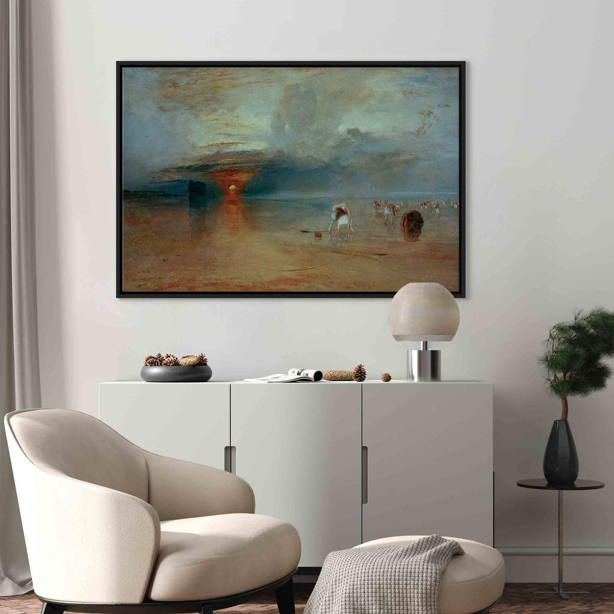 Leinwandbild - William Turner – Calais Sands at Low Water