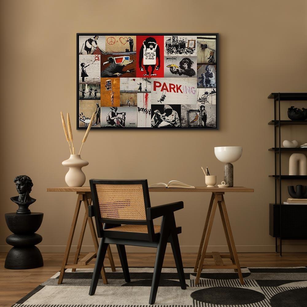 Leinwandbild - Banksy - collage