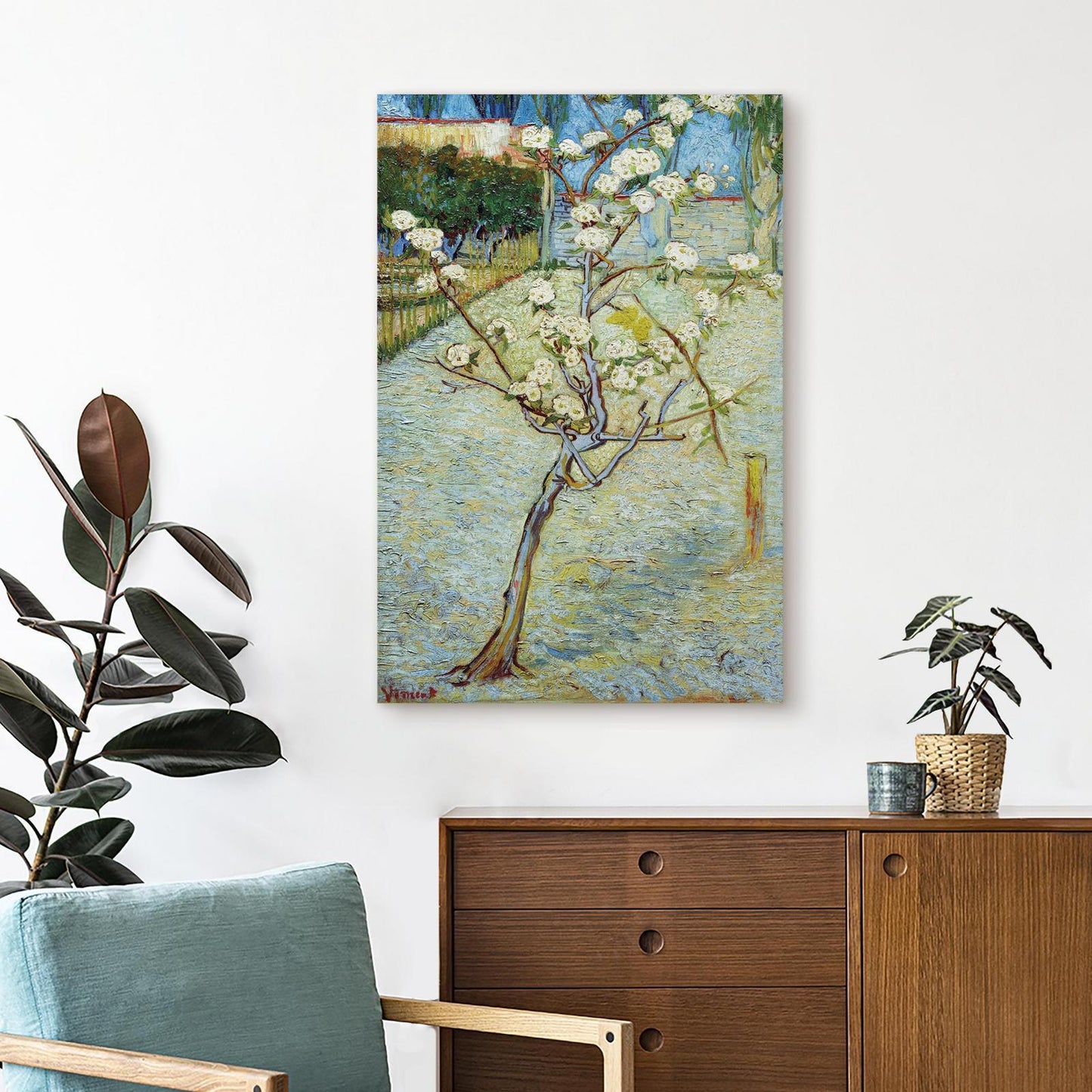Leinwandbild - Blossoming Pear Tree Artgeist