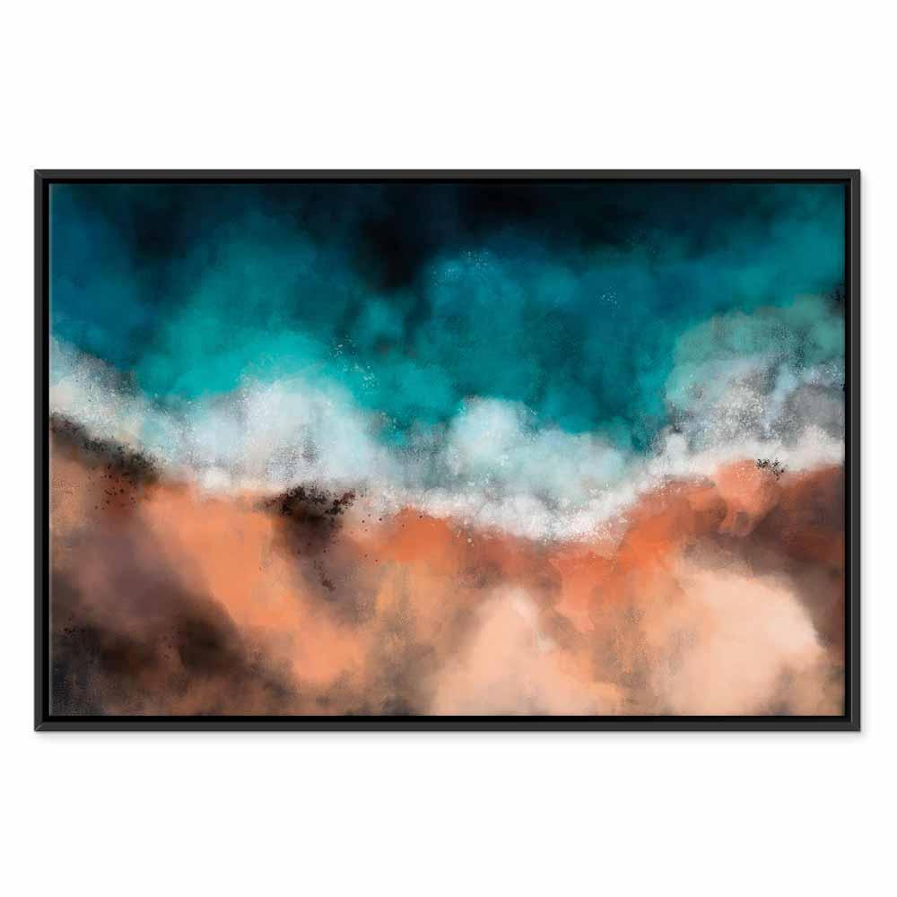 Leinwandbild - Waves in the Sand (1 Part) Wide
