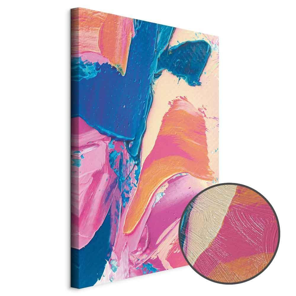 Leinwandbild - Energetic Shapes - Dynamic Oil Paint Composition on Canvas