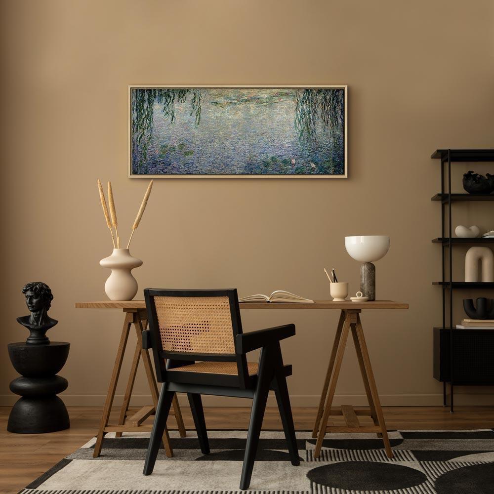 Leinwandbild - Claude Monet – The Water Lilies – Clear Morning with Willows