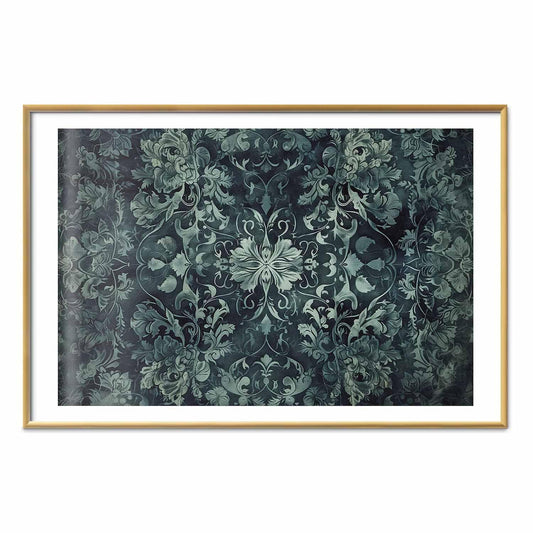 Poster - Carpet Ornaments in Emerald Shades