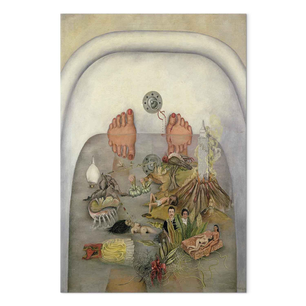 Leinwandbild - Frida Kahlo – What the Water Gave Me