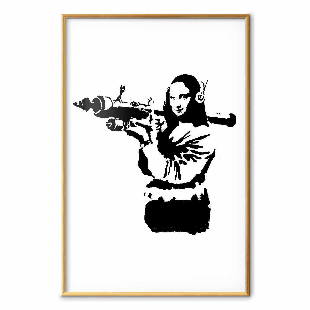 Poster - Banksy Mona Lisa with Rocket Launcher