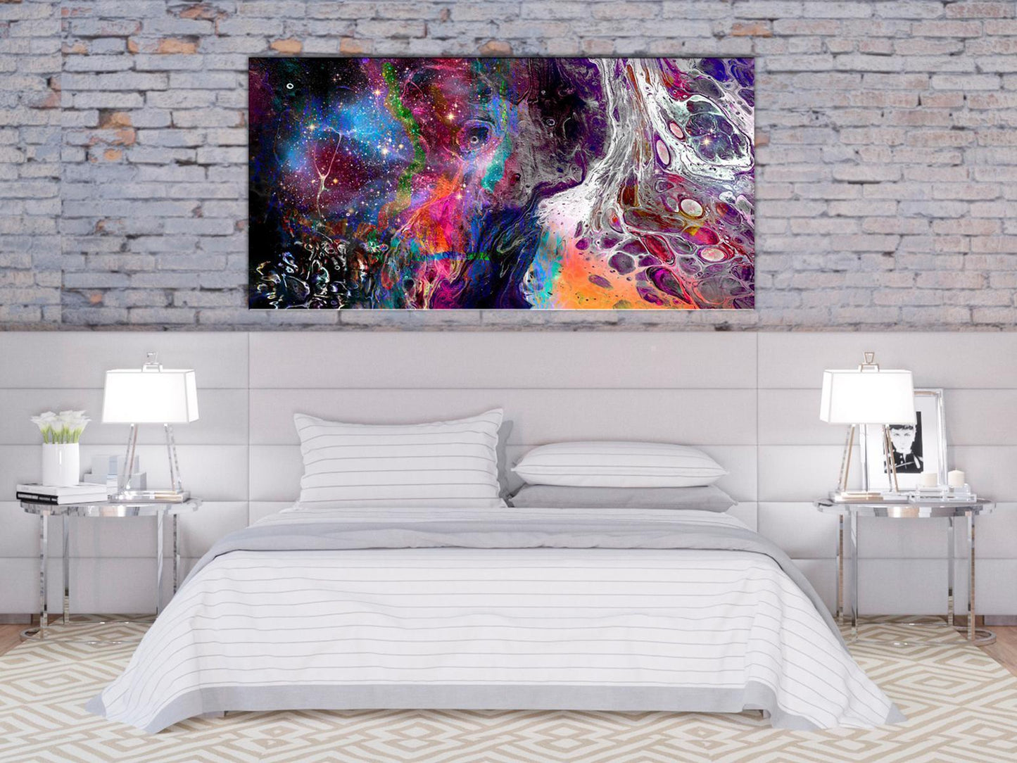 Leinwandbild - Colourful Galaxy (1 Part) Wide