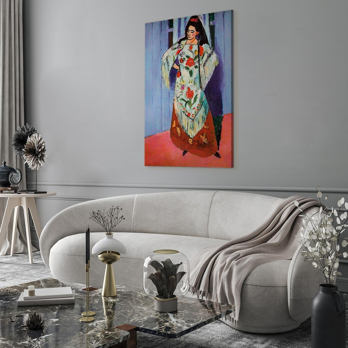 Leinwandbild - Henri Matisse – Madame Matisse with Manila Shawl
