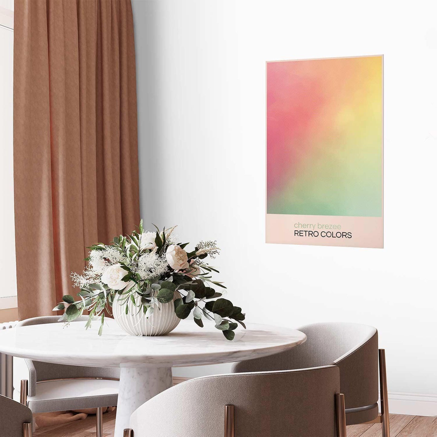 Poster - Cherry Breeze - Pastel Gradient in Soft, Retro Colors Artgeist