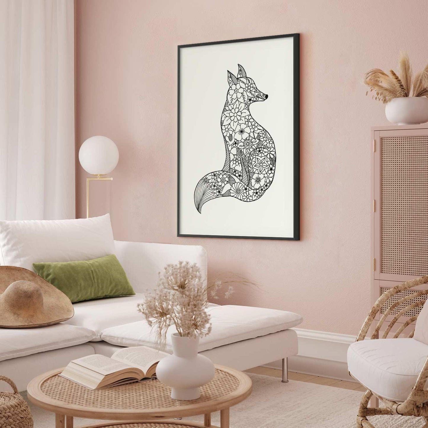 Poster - Fox in Flowers Artgeist