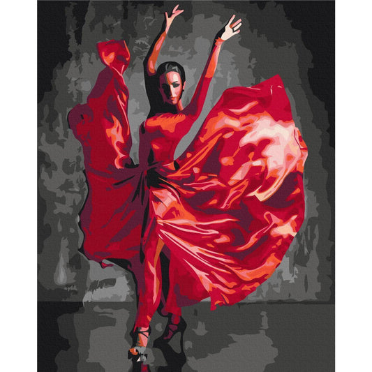 Malen nach Zahlen - Red Dress