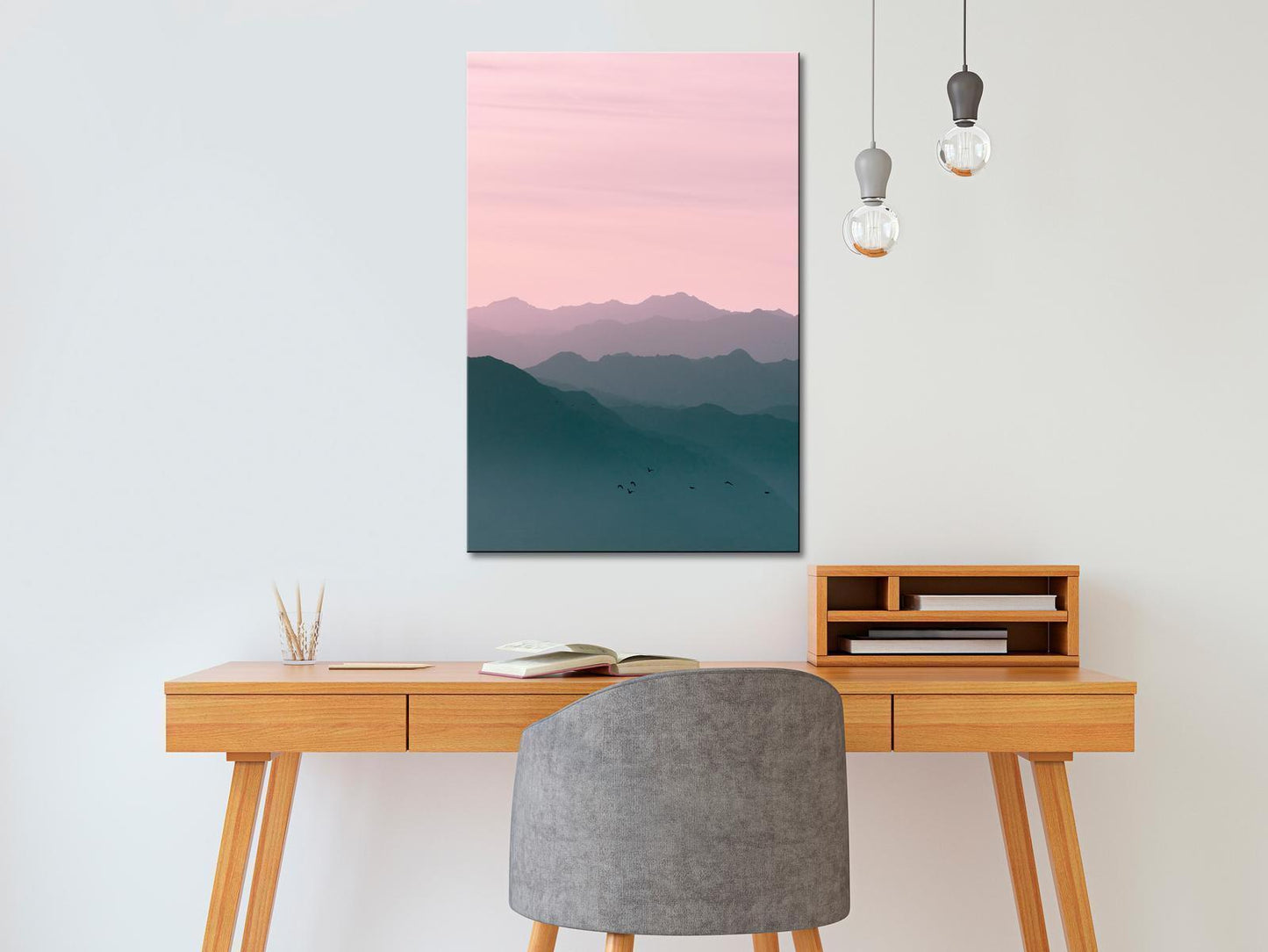 Leinwandbild - Mountain At Sunrise (1 Part) Vertical