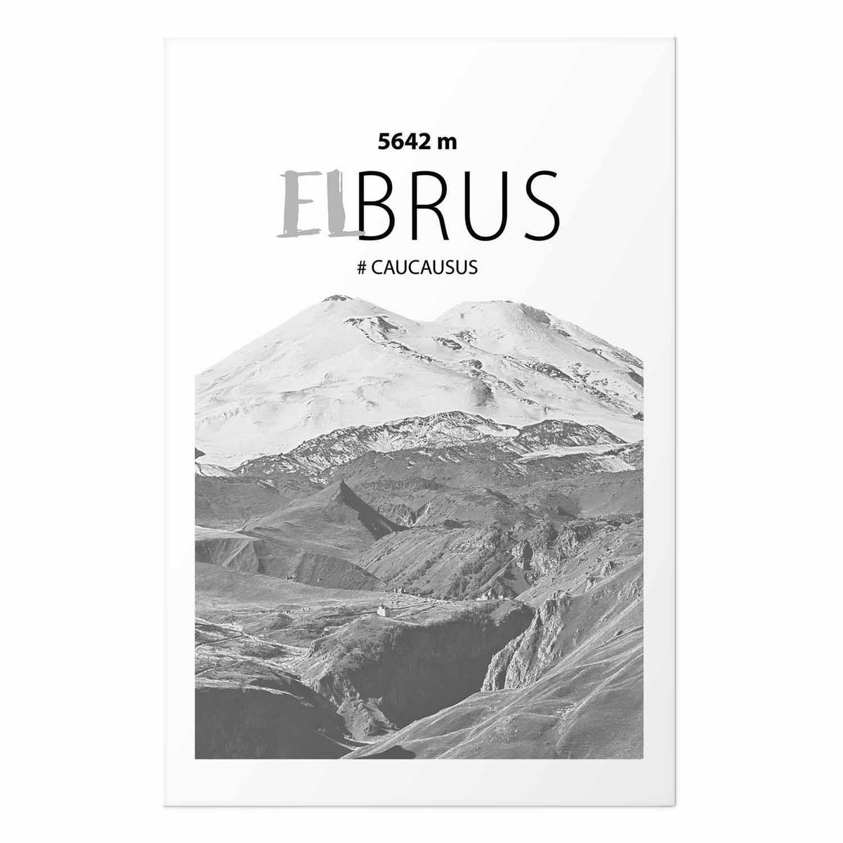 Poster - Majestic mountain peak Elbrus mountain crown mountain landscape
