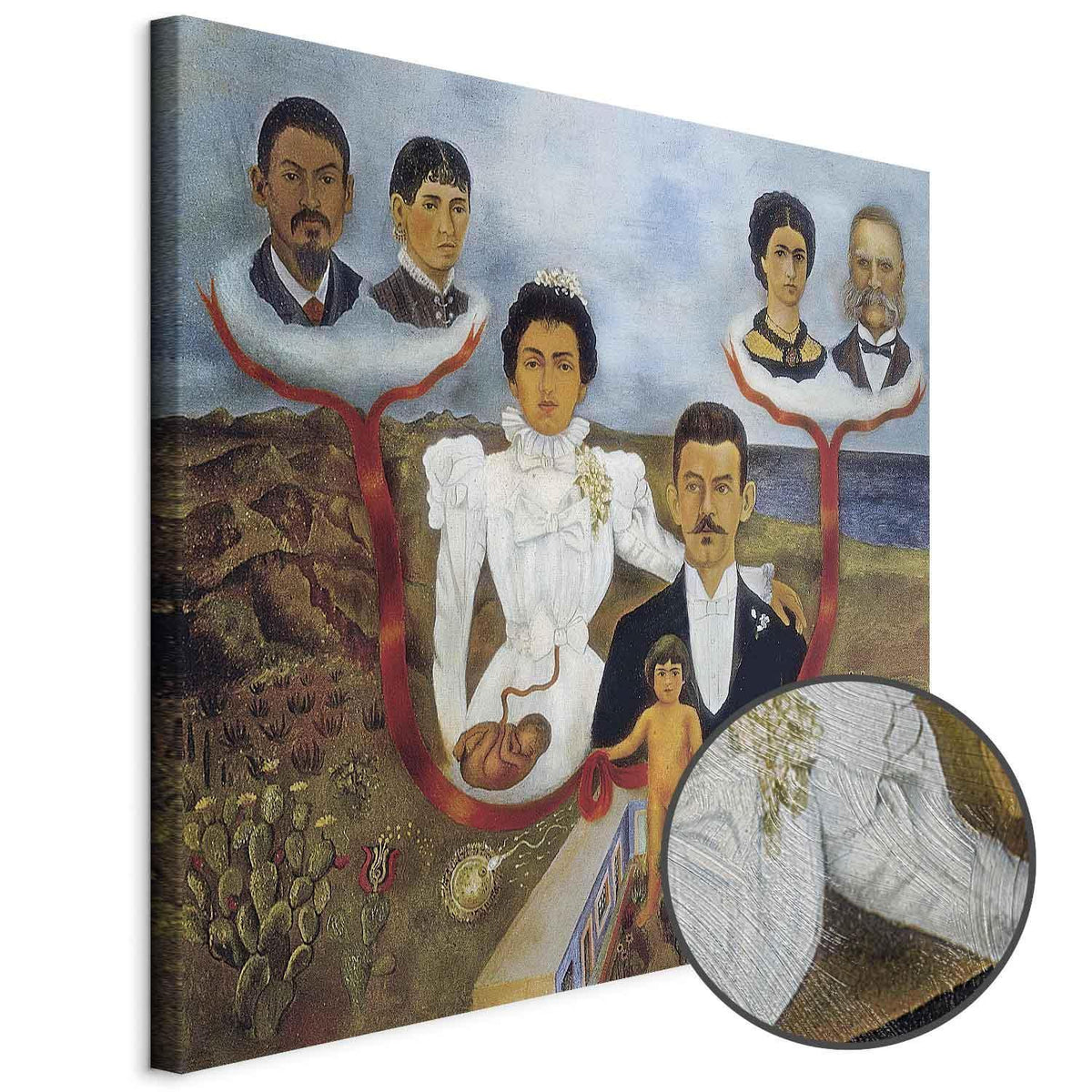 Leinwandbild - Frida Kahlo – My Grandparents, My Parents and I