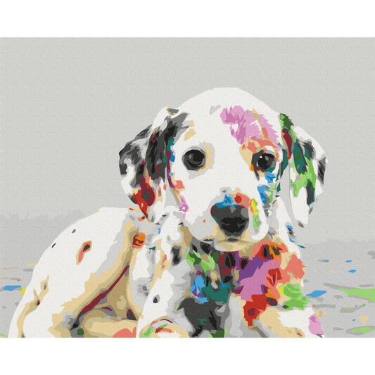 Malen nach Zahlen - Colourful Puppy