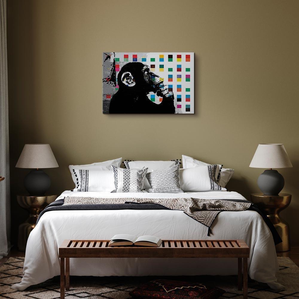 Leinwandbild - Banksy The Thinker Monkey