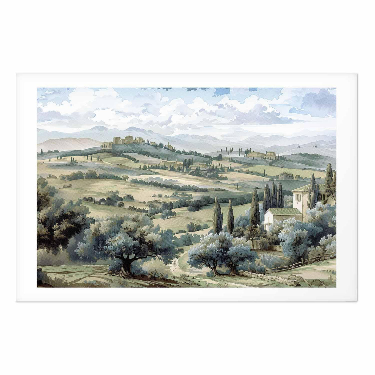 Poster - Landscape with Sunny Green Fields