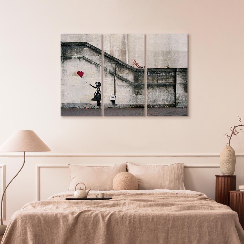 Leinwandbild - Girl With a Balloon by Banksy