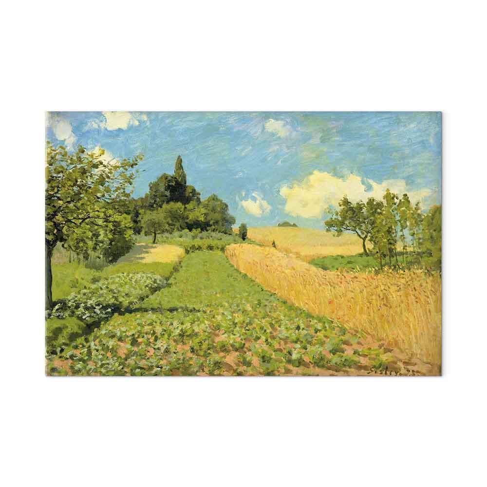 Leinwandbild - Alfred Sisley – Grain fields on the hills of Argenteuil