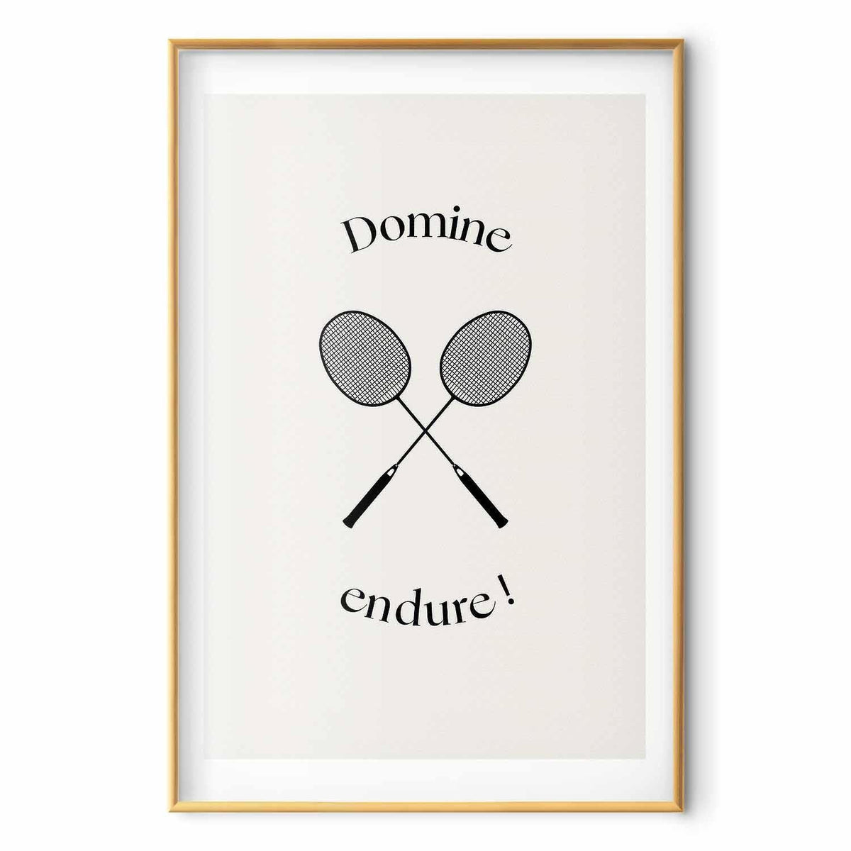 Poster - Summer Games - Badminton Rackets on a White Background