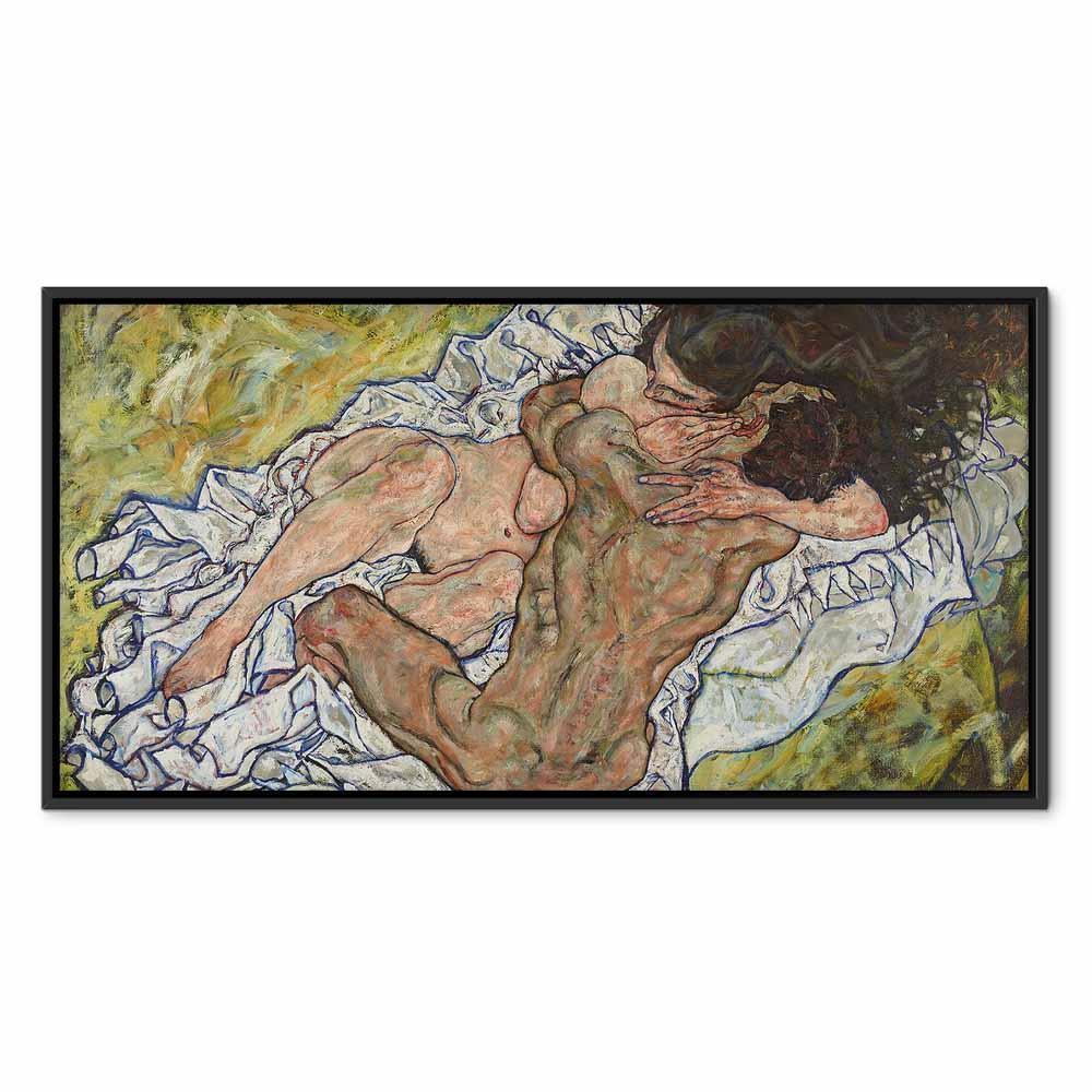 Leinwandbild - Egon Schiele – The Embrace (Lovers II)