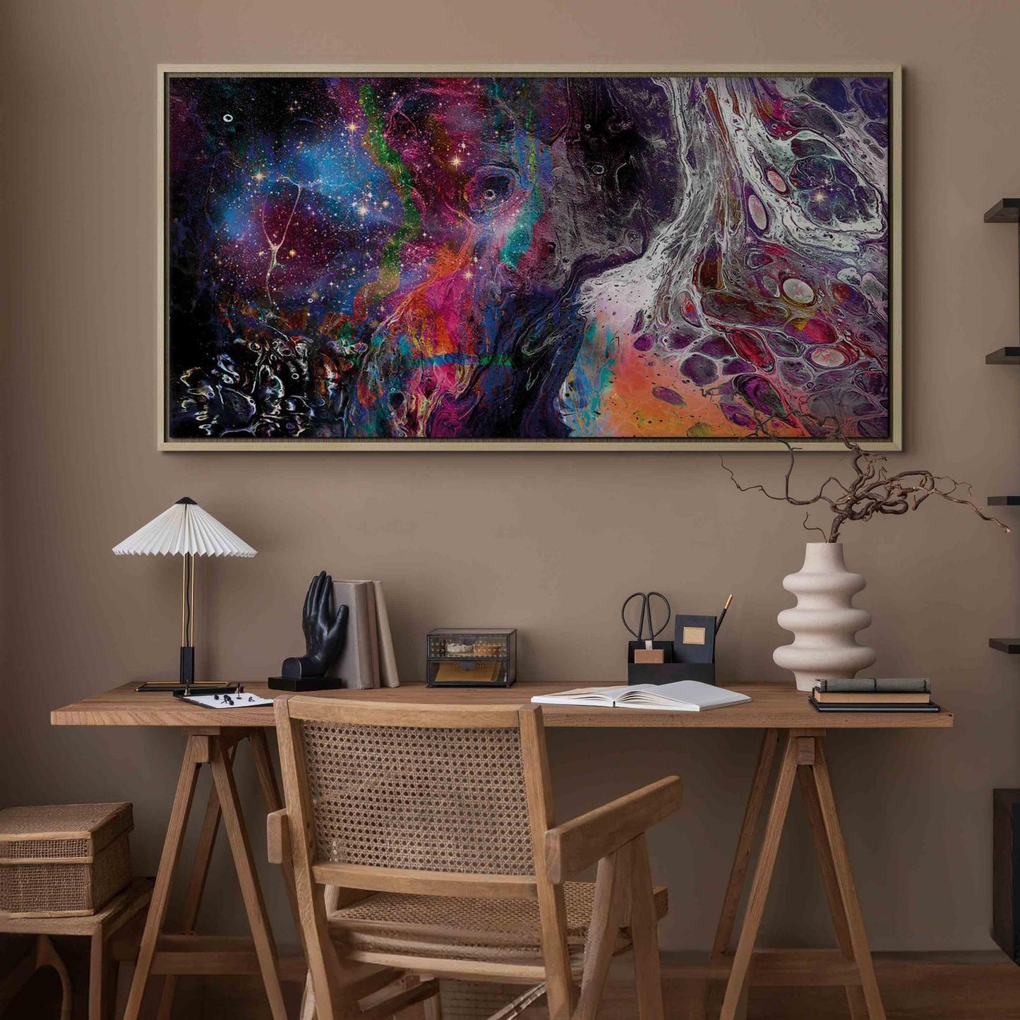 Leinwandbild - Colourful Galaxy (1 Part) Wide