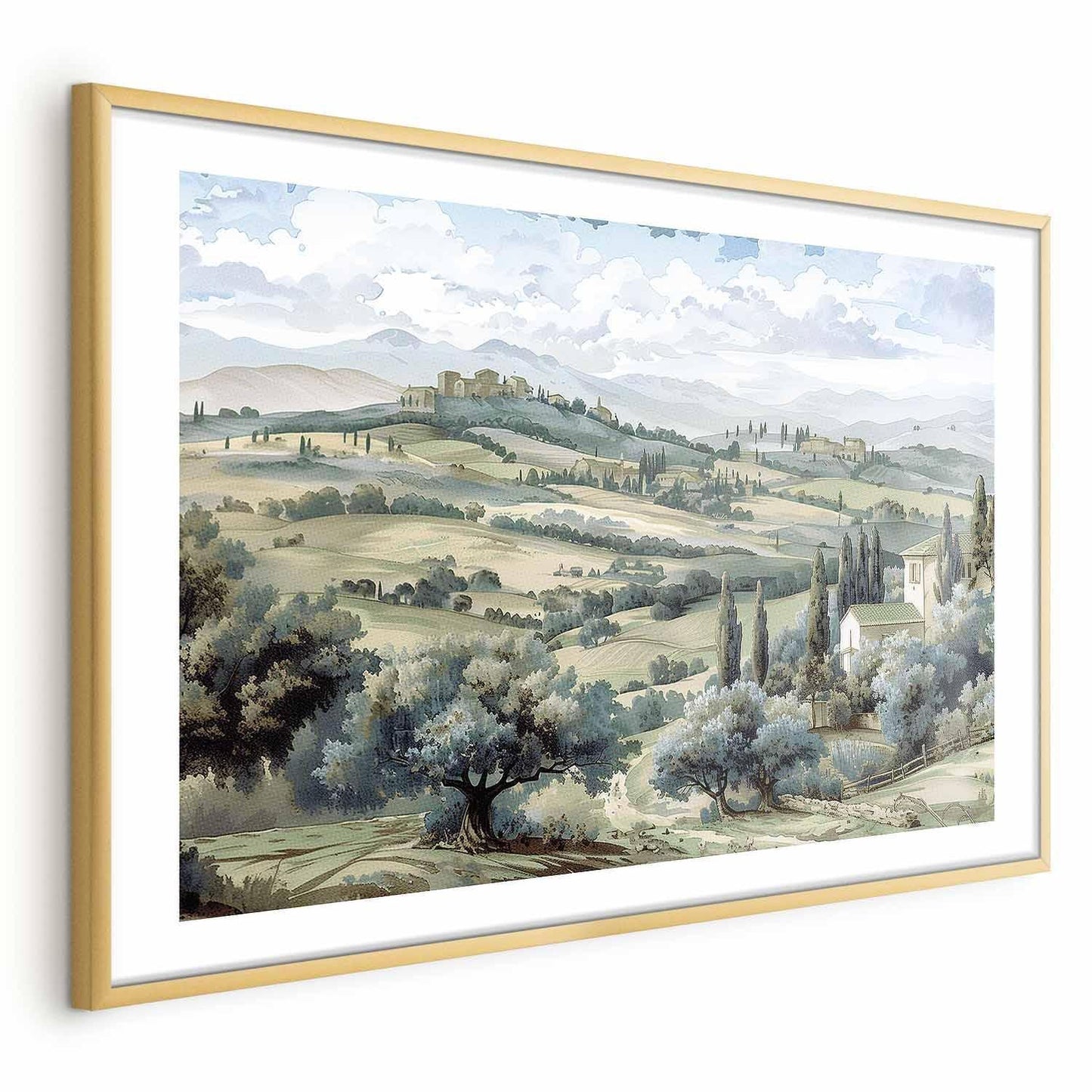 Poster - Landscape with Sunny Green Fields Artgeist