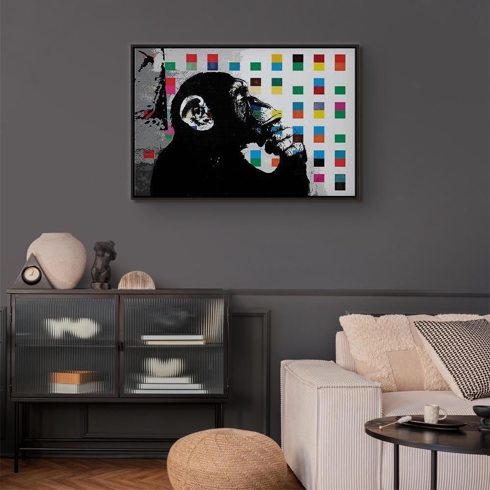 Leinwandbild - Banksy The Thinker Monkey