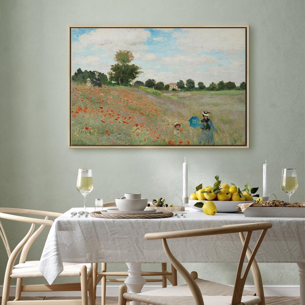 Leinwandbild - Claude Monet – Poppy Field near Argenteuil