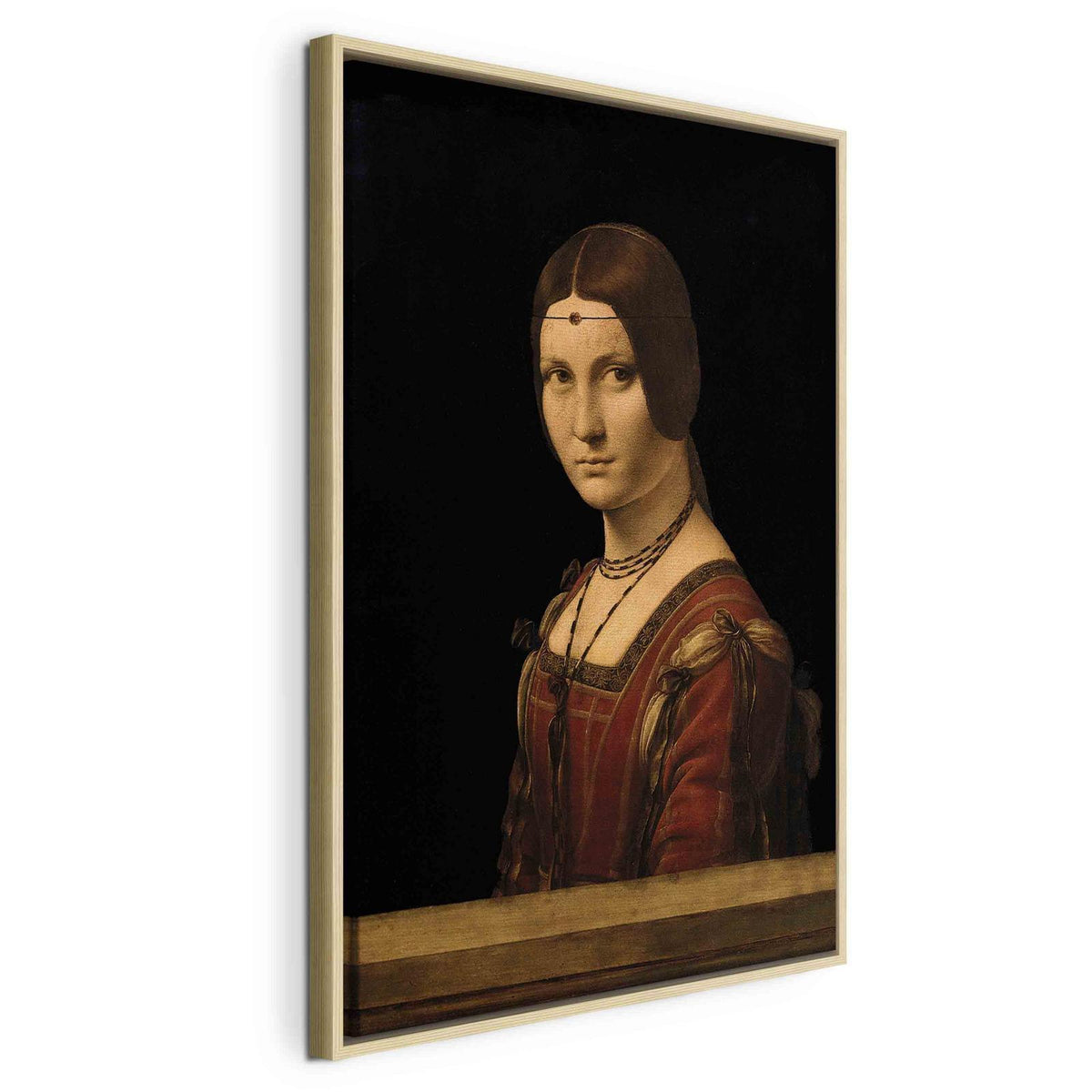 Leinwandbild - Leonardo da Vinci – Beautiful Ferronière