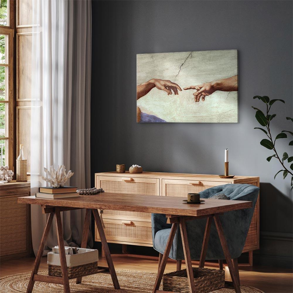 Leinwandbild - Michelangelo – The Creation of Adam (hands)
