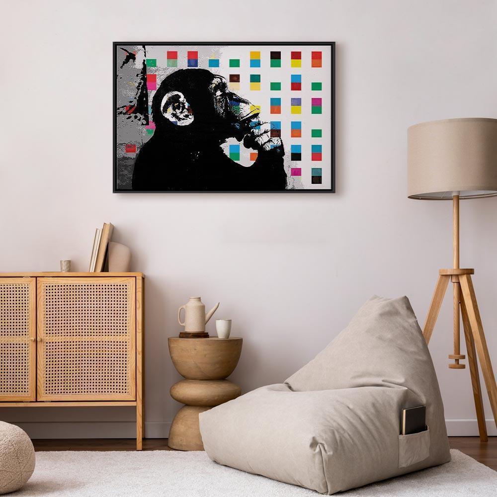 Leinwandbild - Banksy The Thinker Monkey