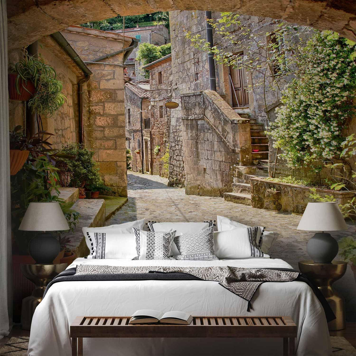 Fototapete - Provincial alley in Tuscany