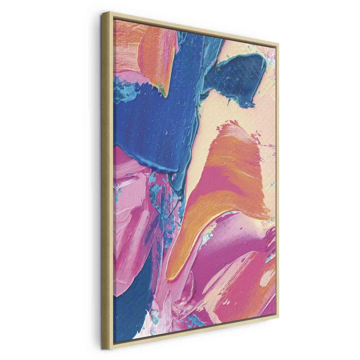 Leinwandbild - Energetic Shapes - Dynamic Oil Paint Composition on Canvas