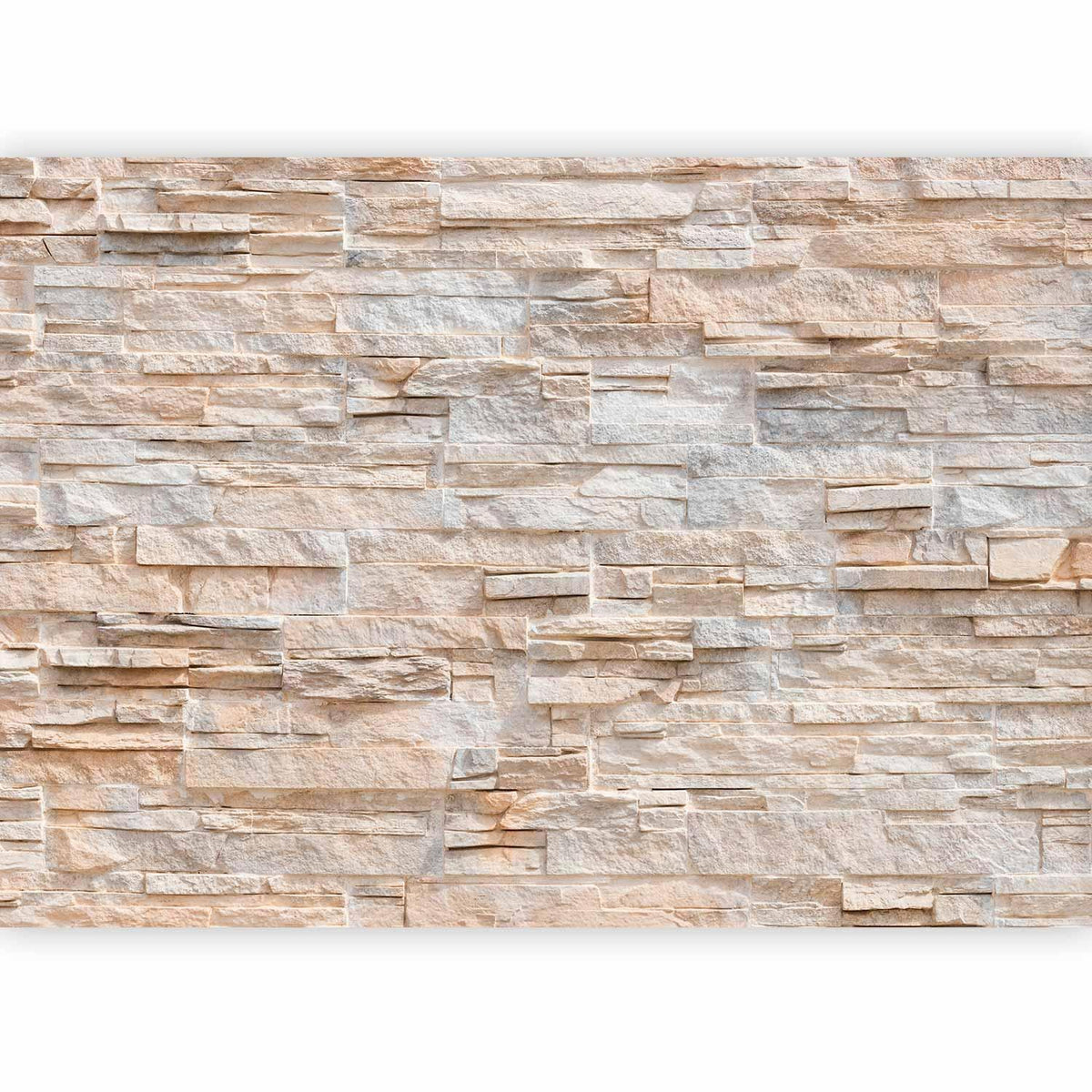 Fototapete Steinoptik - Elegante Natursteinwand in Grau und Beige