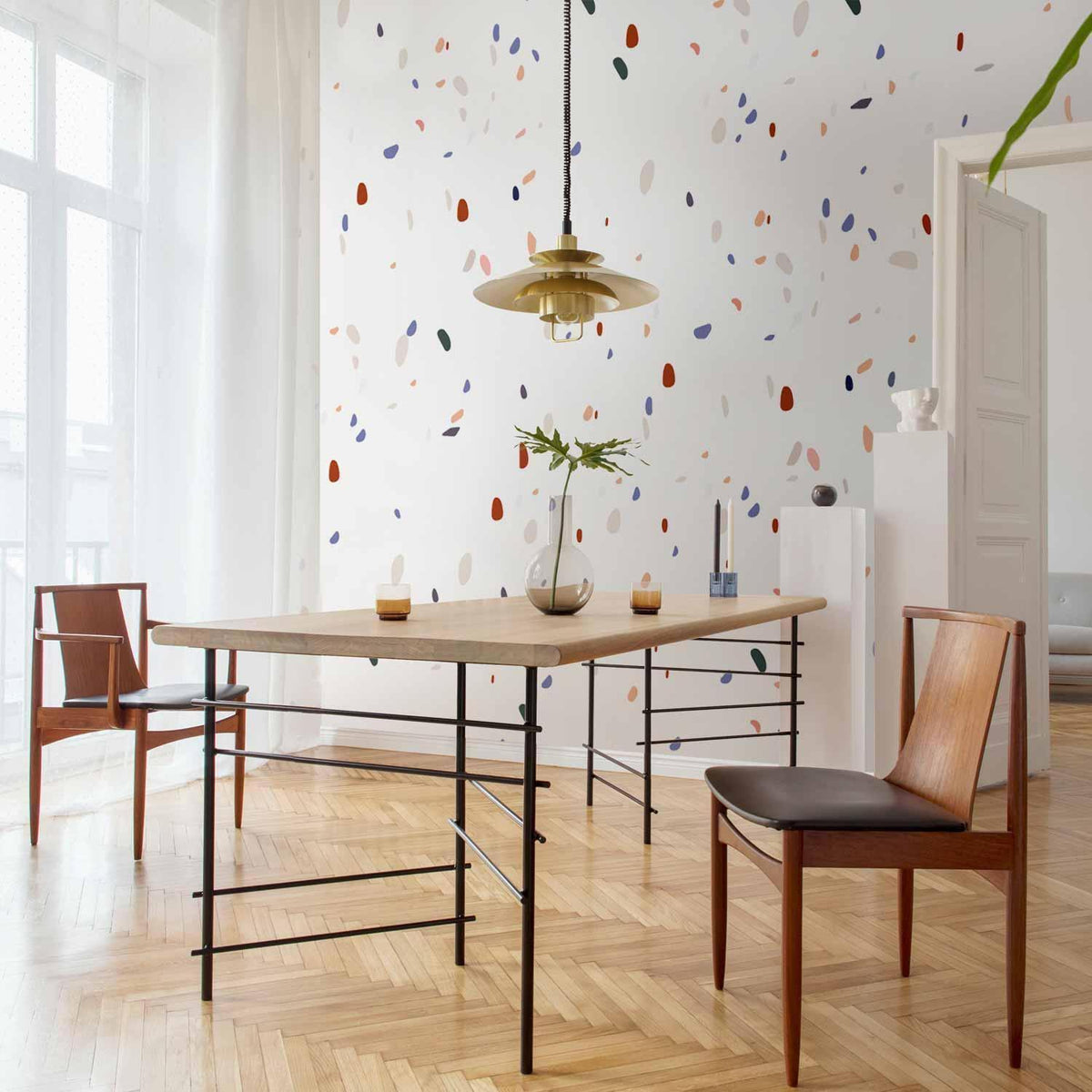 Fototapete - Classic Terrazzo on White Background