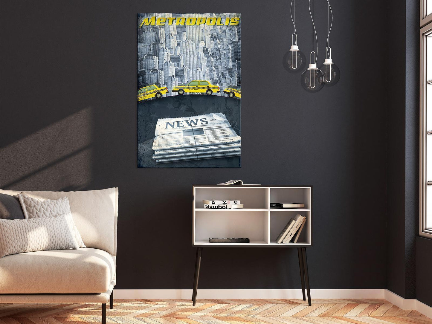 Leinwandbild - Metropolis (1 Part) Vertical Artgeist