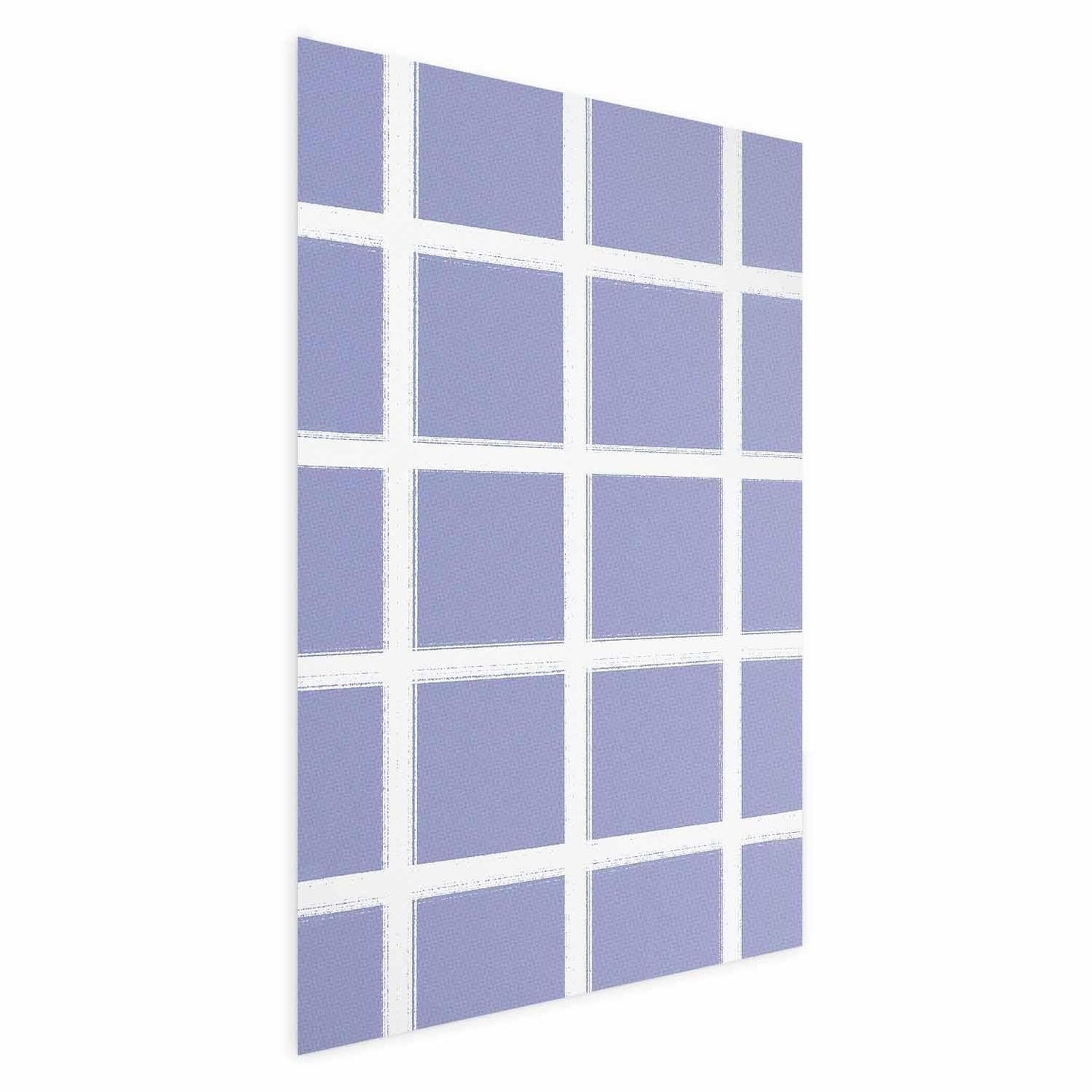 Poster - White Lines - a grid with large gaps on a blue background Artgeist