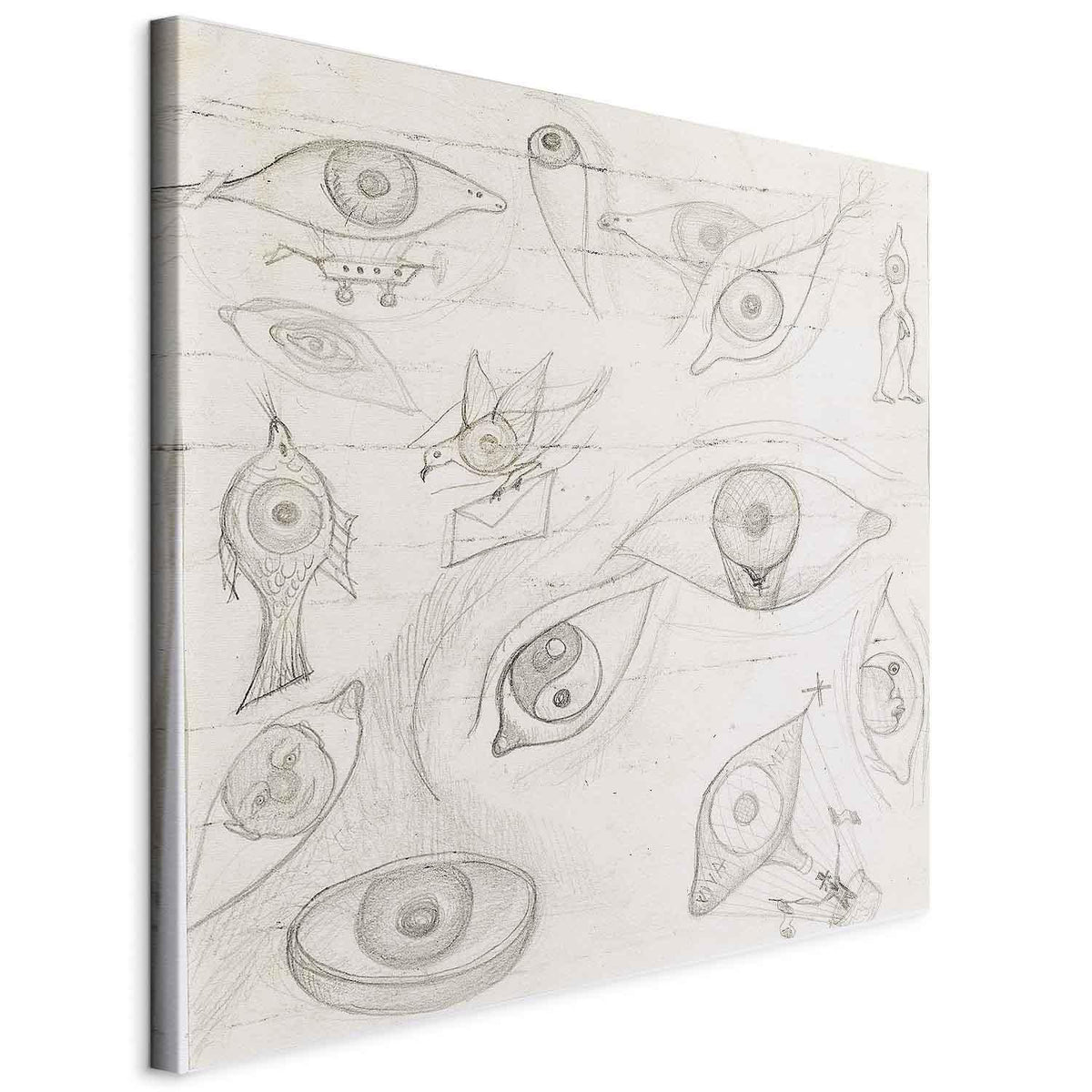 Leinwandbild - Frida Kahlo – Drawing of Eyes
