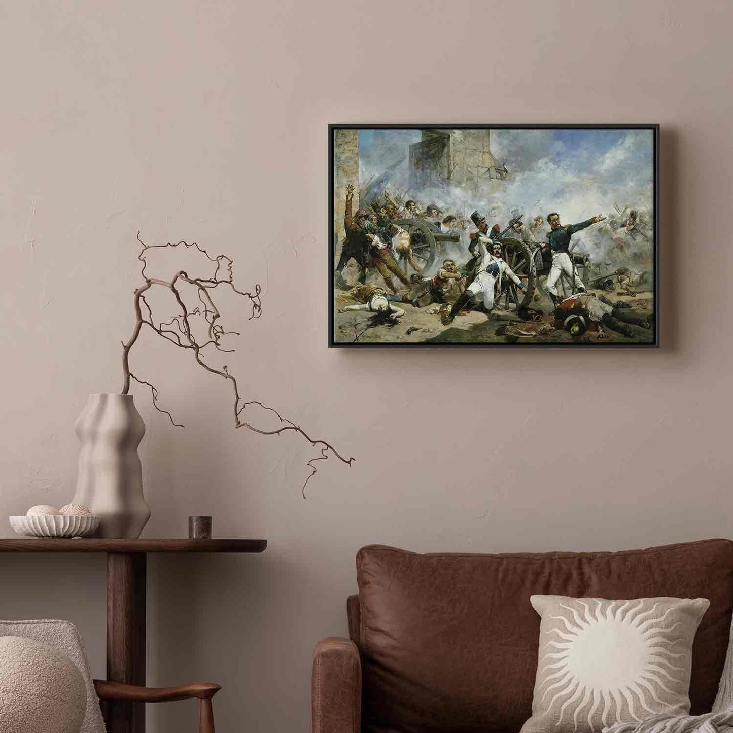 Leinwandbild - The death of Pedro Velarde y Santillán during the defence of the Monteleon Artillery Barracks (Joaquín Sorolla y Bastida) Artgeist