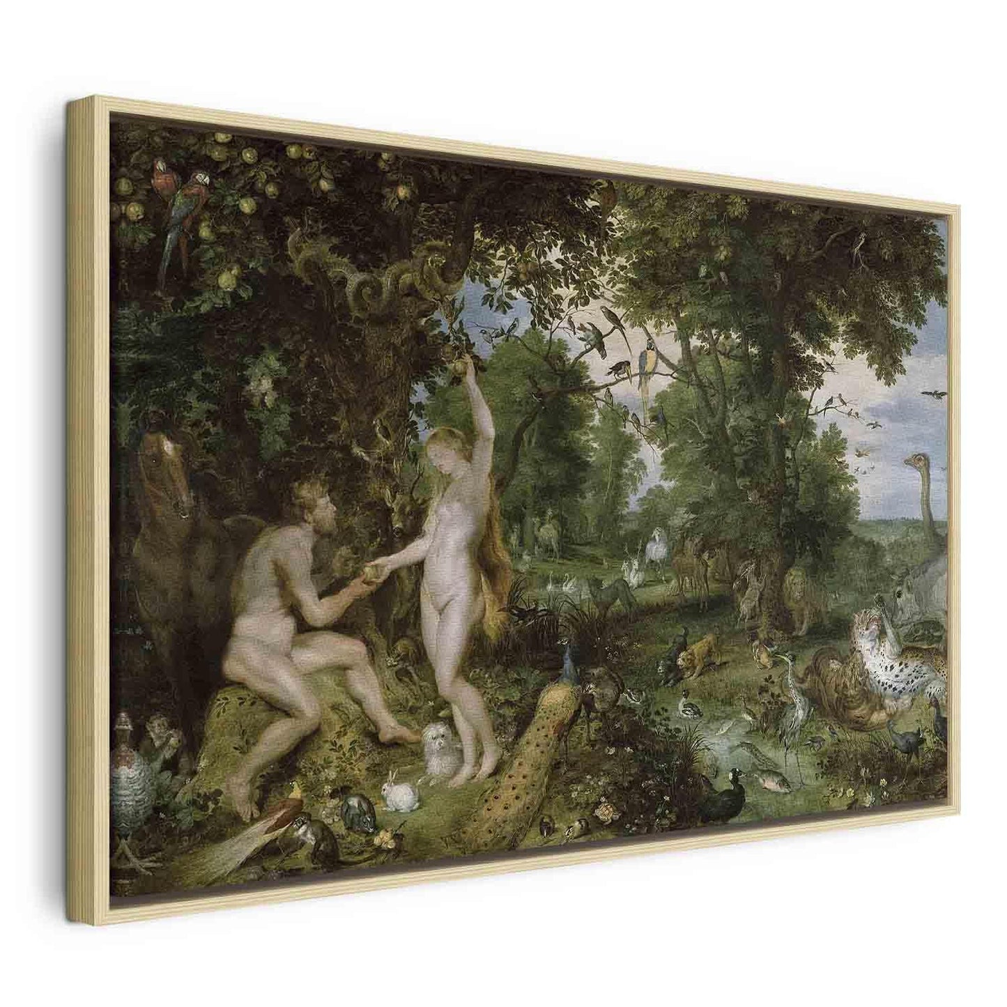 Leinwandbild - The Garden of Eden with the Fall of Man (Peter Paul Rubens) Artgeist