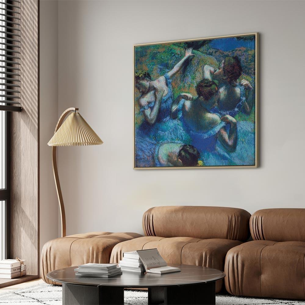 Leinwandbild - Edgar Degas – Blue Dancers II