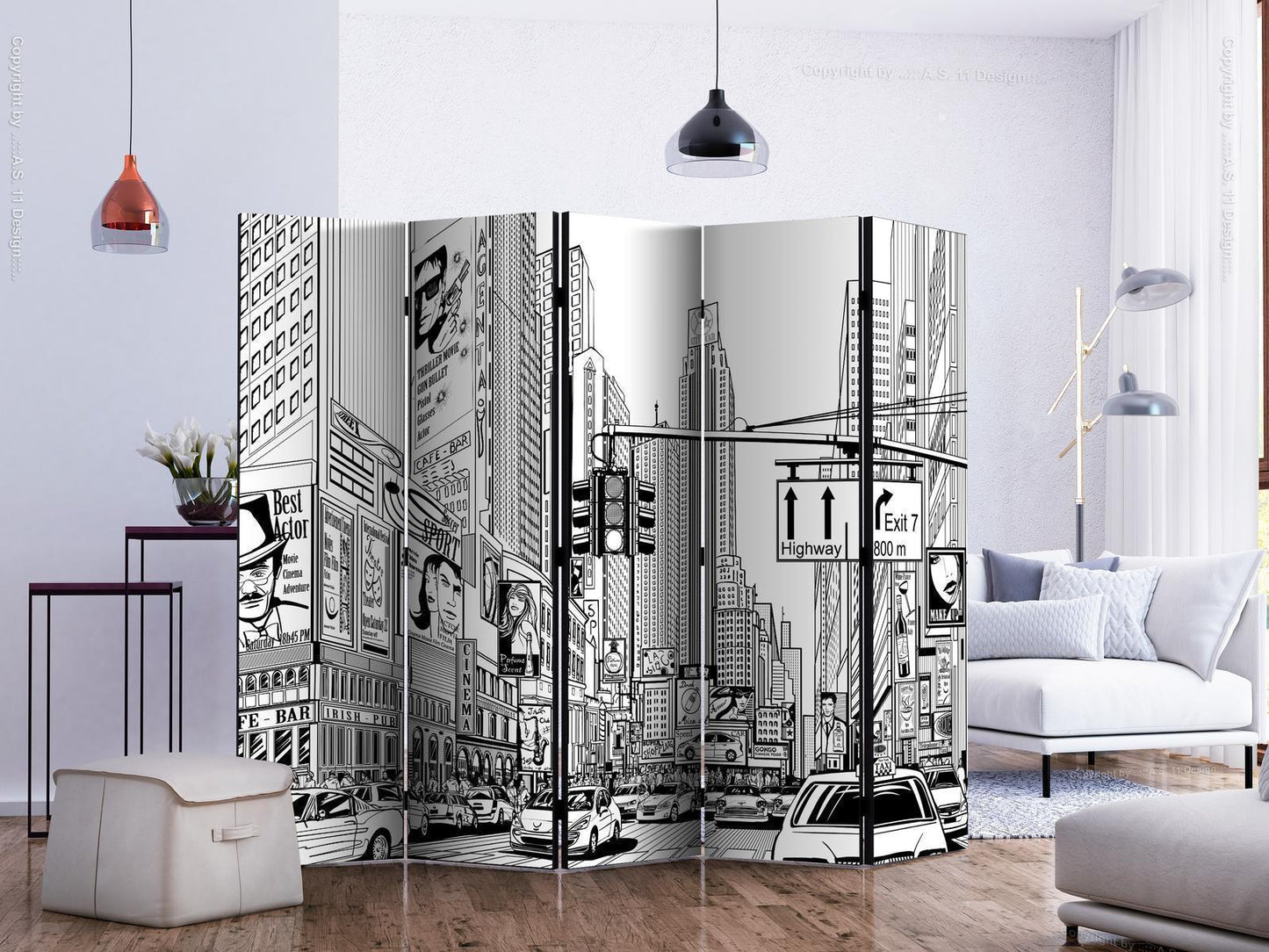 Paravent - Street in New York city II Artgeist