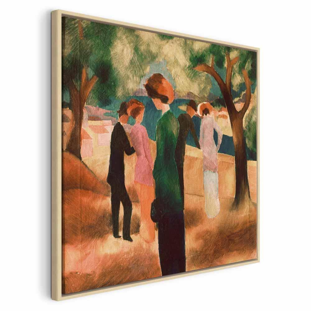 Leinwandbild - August Macke – Lady in Green Jacket