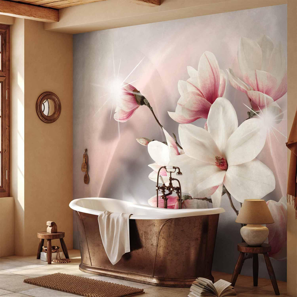 Fototapete - White magnolias