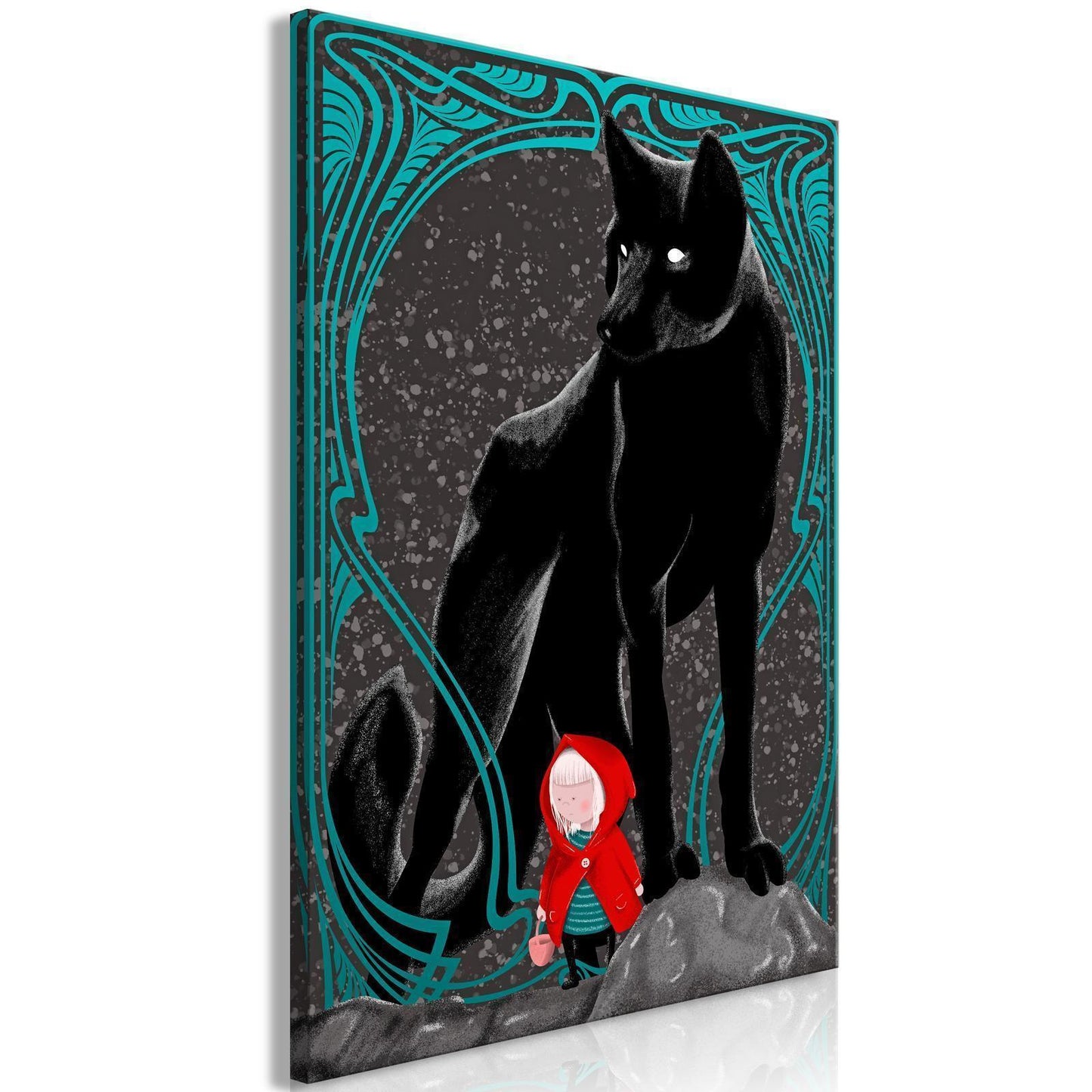 Leinwandbild - Red Riding Hood (1 Part) Vertical Artgeist