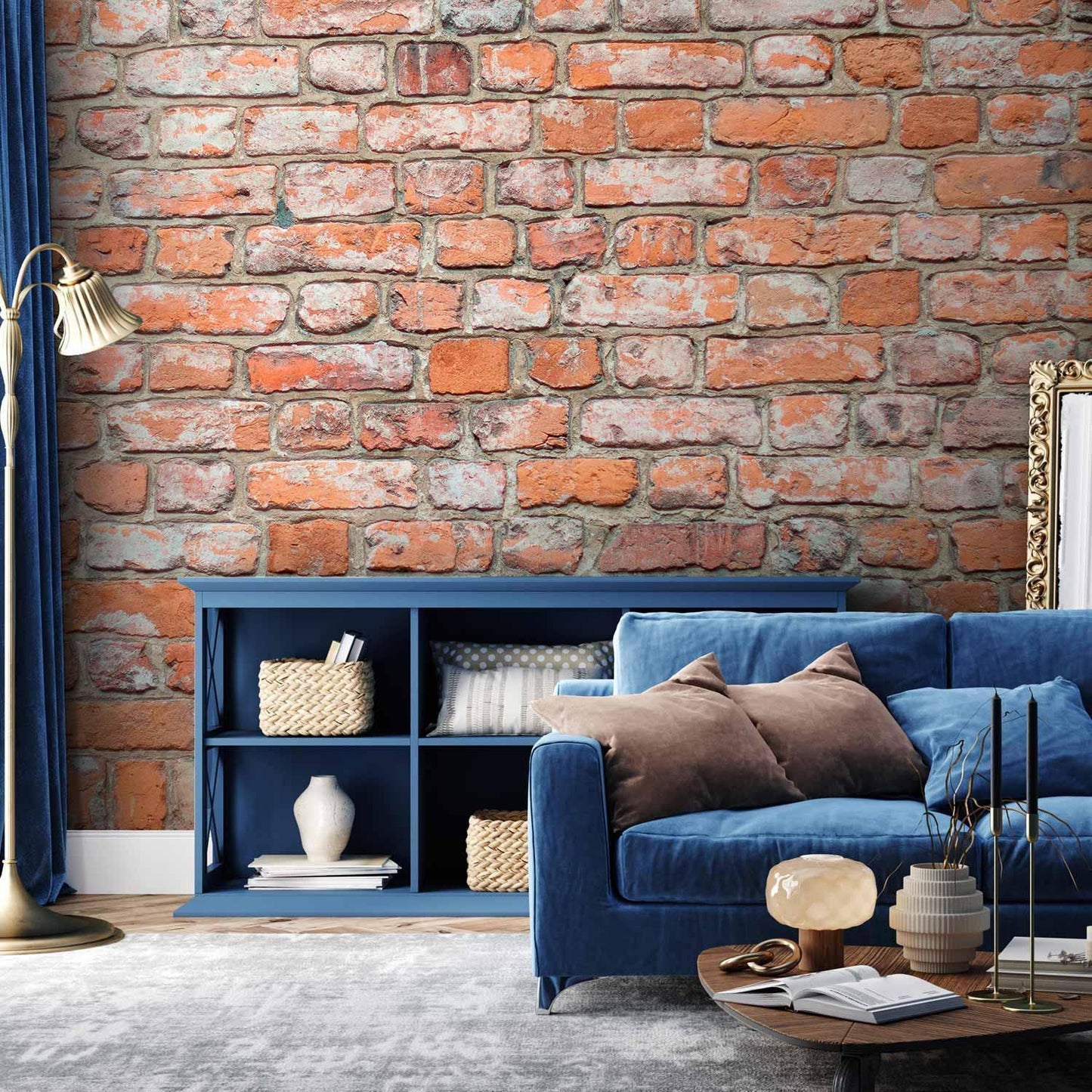 Fototapete - Loft Wall - Pattern Imitating an Old Red Brick Artgeist